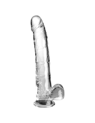 KING COCK - CLEAR DILDO COM TESTÍCULOS 24.8 CM TRANSPARENTE