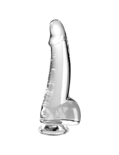 KING COCK - CLEAR DILDO COM TESTÍCULOS 15.2 CM TRANSPARENTE