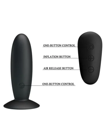 MR PLAY - PLUG ANAL COM CONTROLE REMOTO VIBRAO PRETO