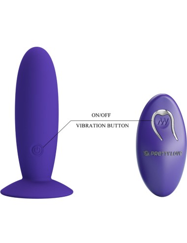 PRETTY LOVE - JUVENTUDE PLUG VIBRADOR ANAL CONTROLE REMOTO VIOLETA
