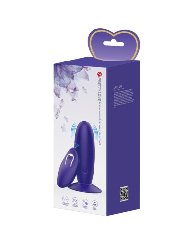 PRETTY LOVE - JUVENTUDE PLUG VIBRADOR ANAL CONTROLE REMOTO VIOLETA