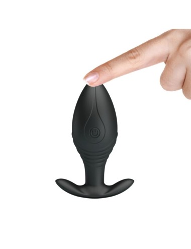 PRETTY LOVE - VIBRADOR RECARREGVEL REGINA ANAL PLUG PRETO