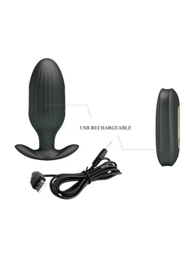 PRETTY LOVE - VIBRADOR RECARREGVEL ANAL KELLY PLUG PRETO