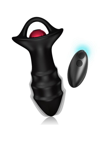 ARMONY - VIBRADOR DE DEDO KYLIN E CONTROLE REMOTO DE PLUG ANAL PRETO
