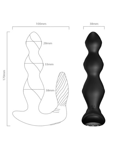 ARMONY - VIBRADOR E ESTIMULADOR MANFUN PLUG ANAL CONTROLE REMOTO PRETO