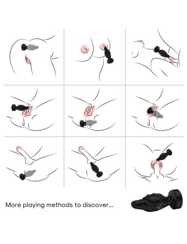 ARMONY - VIBRADOR E PLUG ANAL CONTROLE REMOTO PRETO