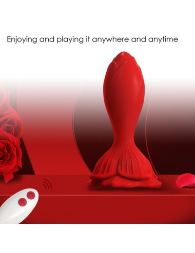 ARMONY - VIBRADOR ROSA E PLUG ANAL PEQUENO CONTROLE REMOTO VERMELHO
