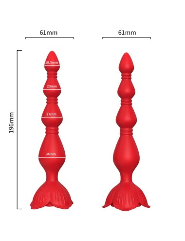ARMONY - PAGODE VIBRADOR ROSA E PLUG ANAL VERMELHO