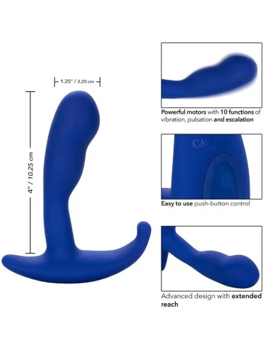 CALEXOTICS - ADMIRAL ESTIMULADOR ANAL CURVO E VIBRADOR AZUL