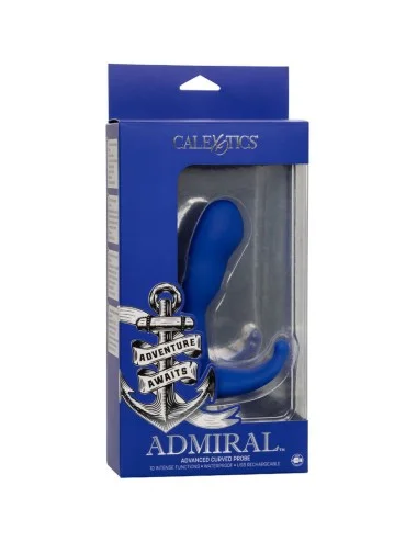 CALEXOTICS - ADMIRAL ESTIMULADOR ANAL CURVO E VIBRADOR AZUL