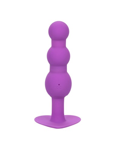CALEXOTICS - FIRST TIME PLUG ANAL SONDA TRIPLA DE CONTAS 10 VIBRAÇÕES ROXO