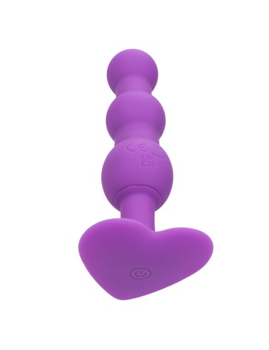 CALEXOTICS - FIRST TIME PLUG ANAL SONDA TRIPLA DE CONTAS 10 VIBRAÇÕES ROXO