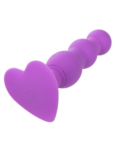 CALEXOTICS - FIRST TIME PLUG ANAL SONDA TRIPLA DE CONTAS 10 VIBRAÇÕES ROXO