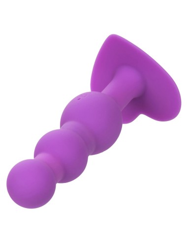 CALEXOTICS - FIRST TIME PLUG ANAL SONDA TRIPLA DE CONTAS 10 VIBRAÇÕES ROXO