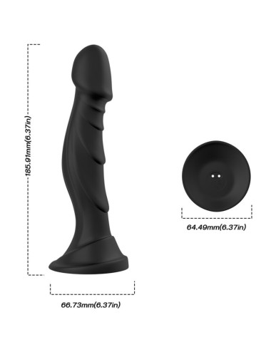 ARMONY - VIBRADOR DILDO E PLUG ANAL CONTROLE REMOTO PRETO
