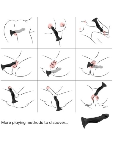 ARMONY - VIBRADOR DILDO E PLUG ANAL CONTROLE REMOTO PRETO