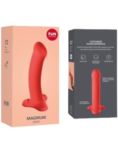 FUN FACTORY - MAGNUM DILDO FLASHY CORAL