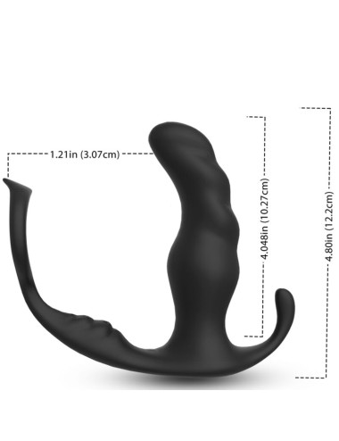 ARMONY - KNIGHT VIBRADOR ANAL PRÓSTATA E ANEL CONTROLE REMOTO PRETO