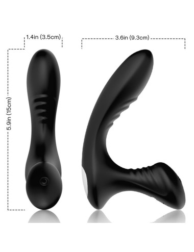 ARMONY - STORM VIBRADOR ANAL PRÓSTATA E PLUG CONTROLE REMOTO PRETO
