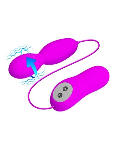 PRETTY LOVE - MASSAGER DE ROTAO E VIBRAO VEGA 12 FUNÕES FÚCSIA