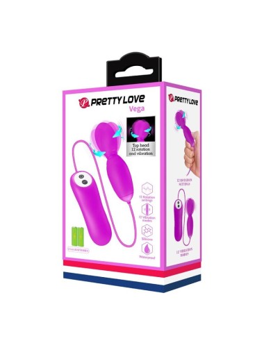 PRETTY LOVE - MASSAGER DE ROTAO E VIBRAO VEGA 12 FUNÕES FÚCSIA