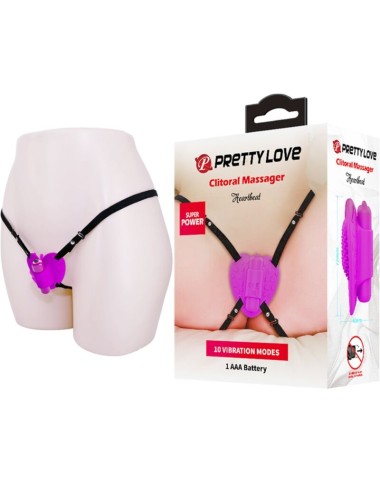 PRETTY LOVE - HEARTBEAT CLITORIS MASSAGER 10 MODOS DE VIBRAO ROXO