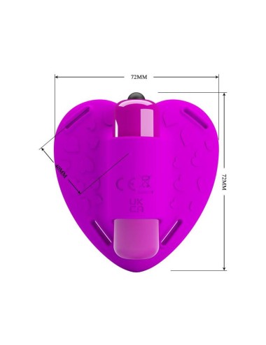 PRETTY LOVE - HEARTBEAT CLITORIS MASSAGER 10 MODOS DE VIBRAO ROXO