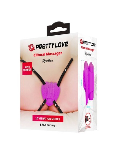 PRETTY LOVE - HEARTBEAT CLITORIS MASSAGER 10 MODOS DE VIBRAO ROXO