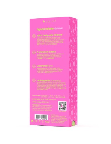 B SWISH - BGOOD INFINITE DELUXE VIBRADOR RECARREGVEL ROSA SILICONE