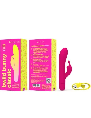 B SWISH - BWILD BUNNY INFINITE CLASSIC RECARREGVEL VIBRADOR ROSA SILICONE