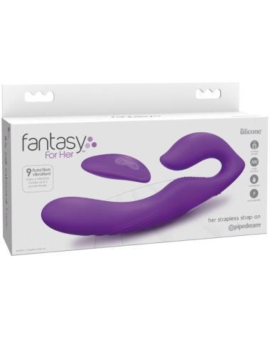 FANTASY FOR HER - VIBRADOR DE DUPLA PENETRAÇÃO CONTROLE REMOTO 9 NÍVEIS VIOLETA
