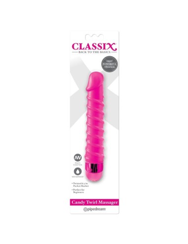 CLASSIX - MASSAGER VIBRANTE CANDY TWIRL 16,5 CM ROSA