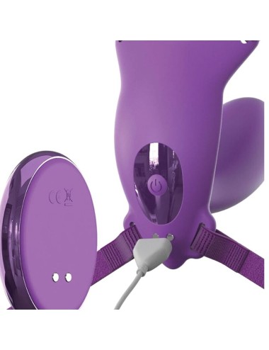 FANTASY FOR HER - ARNÊS DE BORBOLETA G-SPOT COM VIBRADOR, RECARREGÁVEL E CONTROLE REMOTO VIOLETA