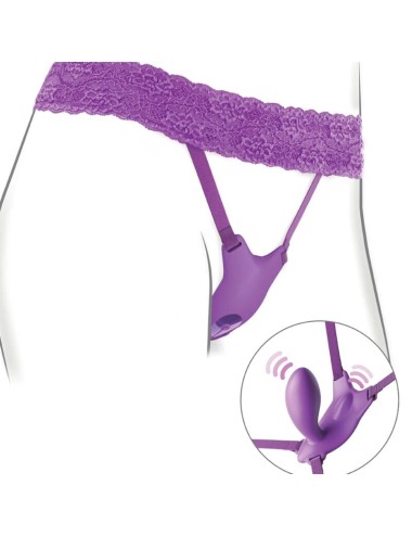FANTASY FOR HER - ARNÊS DE BORBOLETA G-SPOT COM VIBRADOR, RECARREGÁVEL E CONTROLE REMOTO VIOLETA