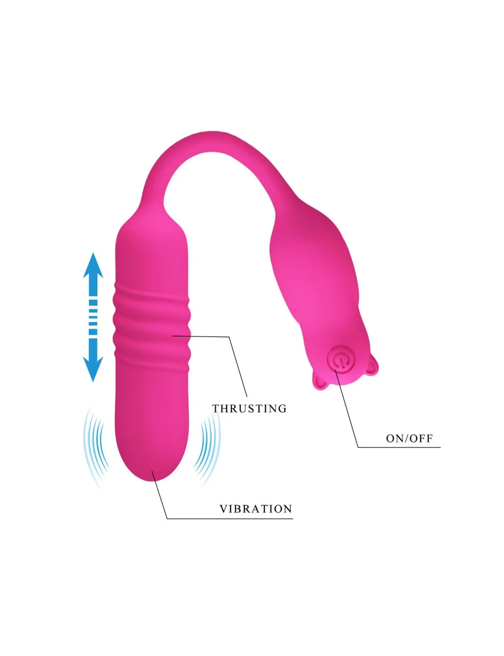 PRETTY LOVE - NOBIKUMA BALA VIBRANTE DE SILICONE ROSA PRETTY LOVE - NOBIKUMA BALA VIBRANTE DE SILICONE ROSA