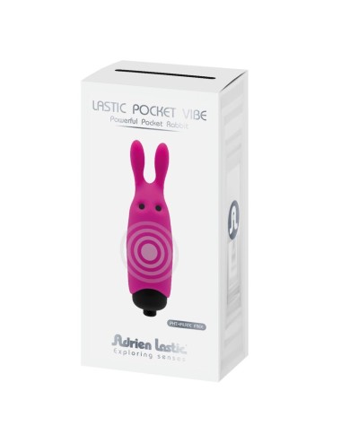 ADRIEN LASTIC - VIBRADOR DE COELHO ROSA DE BOLSO LASTIC