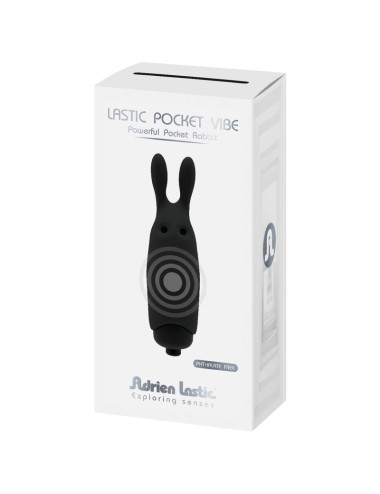 ADRIEN LASTIC - VIBRADOR COELHO PRETO DE BOLSO LASTIC
