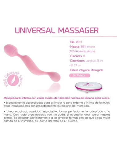 FEMINTIMATE - MASSAGADOR UNIVERSAL VIBRADOR DE SILICONE ROSA
