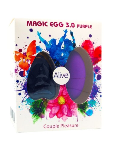 ALIVE - MAGIC EGG 3.0 OVO VIBRATÓRIO CONTROLE REMOTO VIOLETA