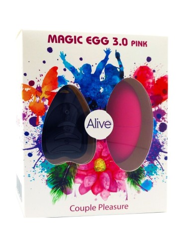 ALIVE - MAGIC EGG 3.0 OVO VIBRATÓRIO CONTROLE REMOTO ROSA