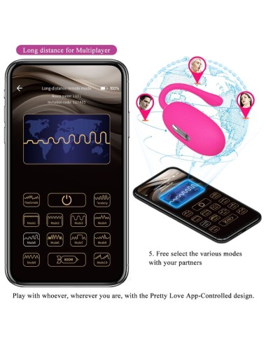 PRETTY LOVE - OVO VIBRATÓRIO RECARREGVEL DOREEN MAGENTA