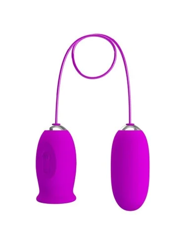 PRETTY LOVE - VIBRADOR RECARREGVEL DAISY DUAL EGG ROXO