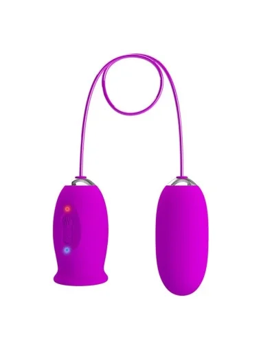 PRETTY LOVE - VIBRADOR RECARREGVEL DAISY DUAL EGG ROXO