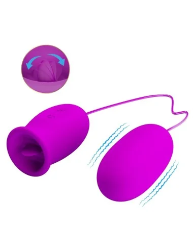 PRETTY LOVE - VIBRADOR RECARREGVEL DAISY DUAL EGG ROXO