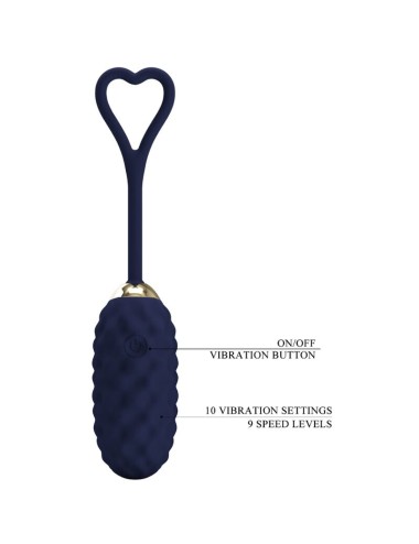 PRETTY LOVE - OVO VIBRATÓRIO DE CONTROLE REMOTO VIVIAN BLUE