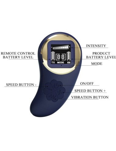 PRETTY LOVE - OVO VIBRATÓRIO DE CONTROLE REMOTO VIVIAN BLUE