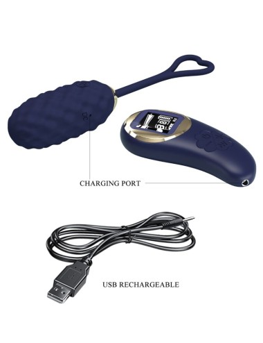 PRETTY LOVE - OVO VIBRATÓRIO DE CONTROLE REMOTO VIVIAN BLUE