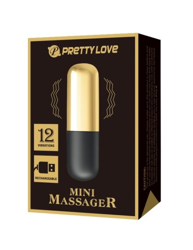 PRETTY LOVE - VIBRADOR BALA RECARREGVEL DOURADO