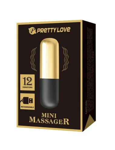 PRETTY LOVE - VIBRADOR BALA RECARREGVEL DOURADO