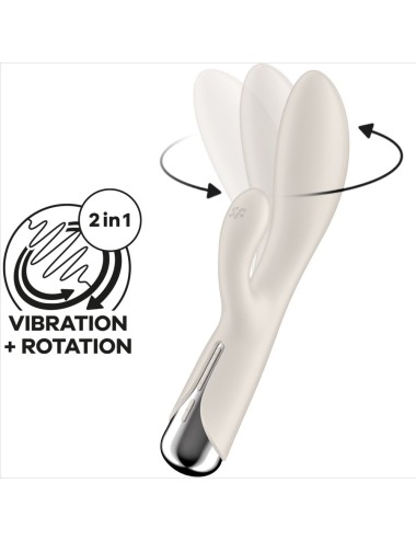 SATISFYER - SPINNING COELHO 1 CLITÓRIS E ESTIMULAO G-SPOT BEGE